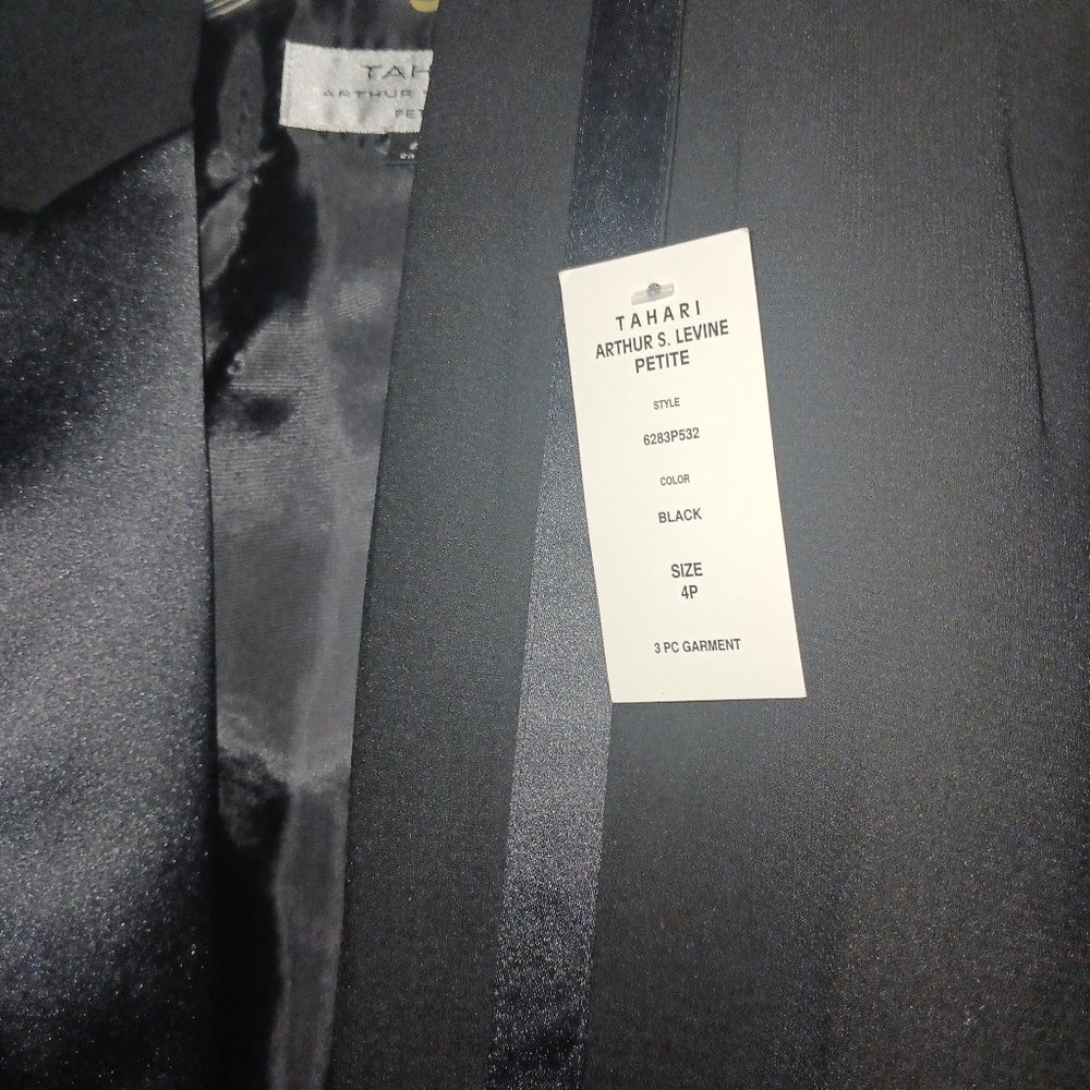 Tahari Black Pantsuit